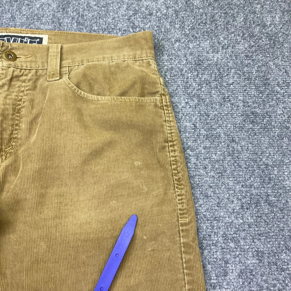 Levis 511 Skinny Corduroy Pants Mens Sz 33 Tan Khaki Y2K Preppy Grunge